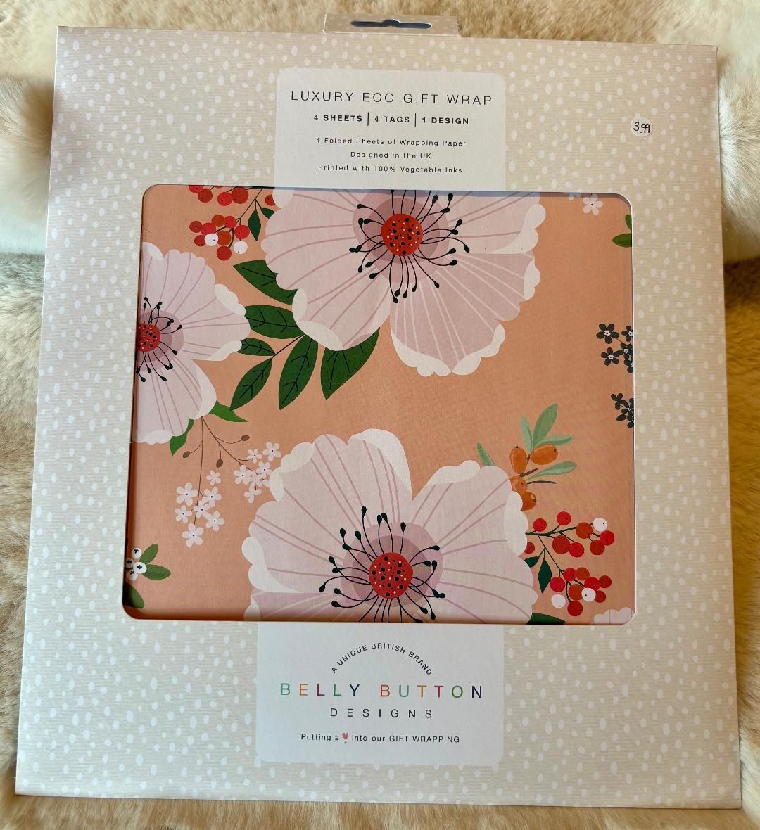 'White Flower' Luxury Eco Gift Wrap Set