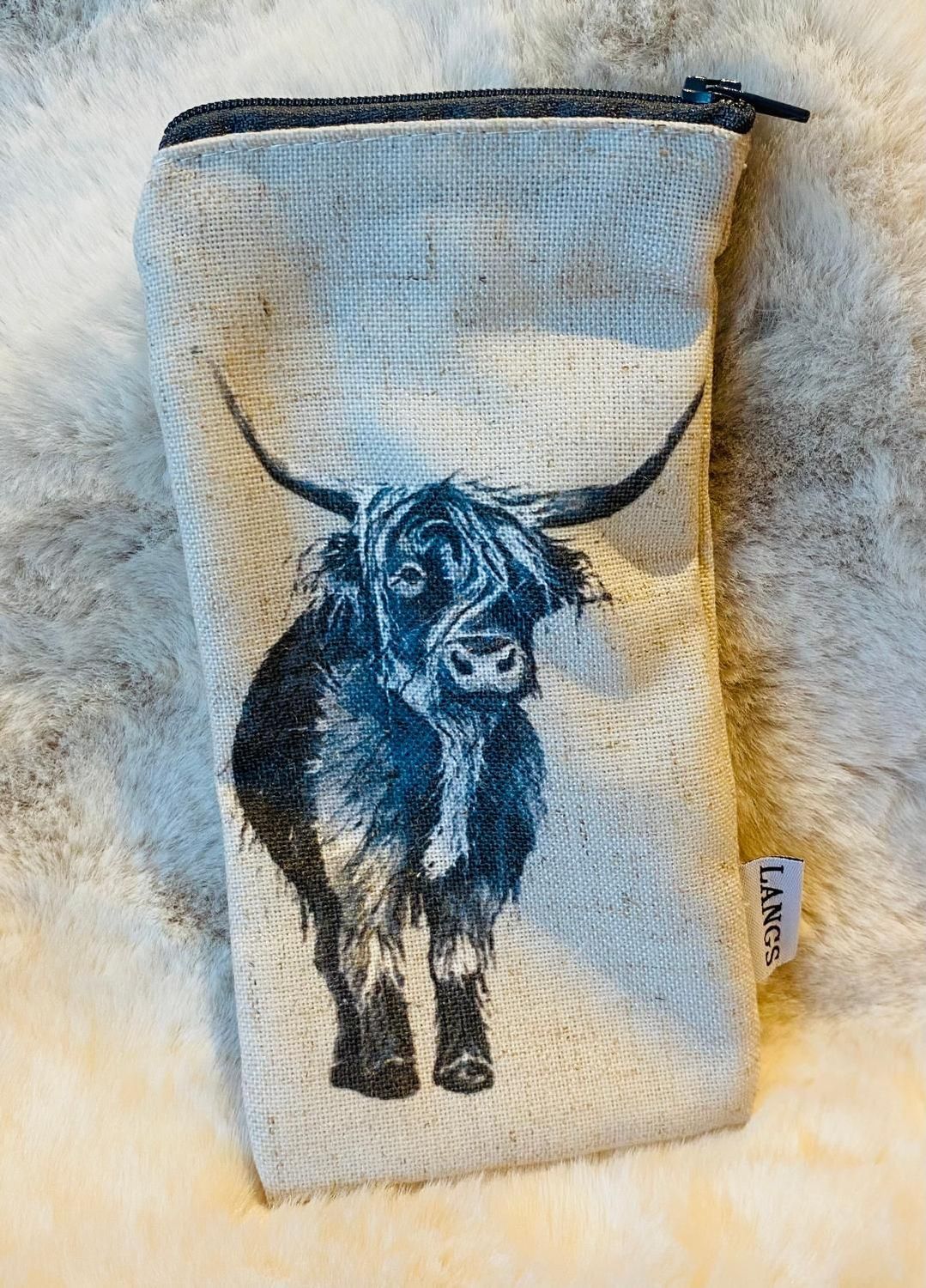 'Highland Cow' Glasses Case (A)