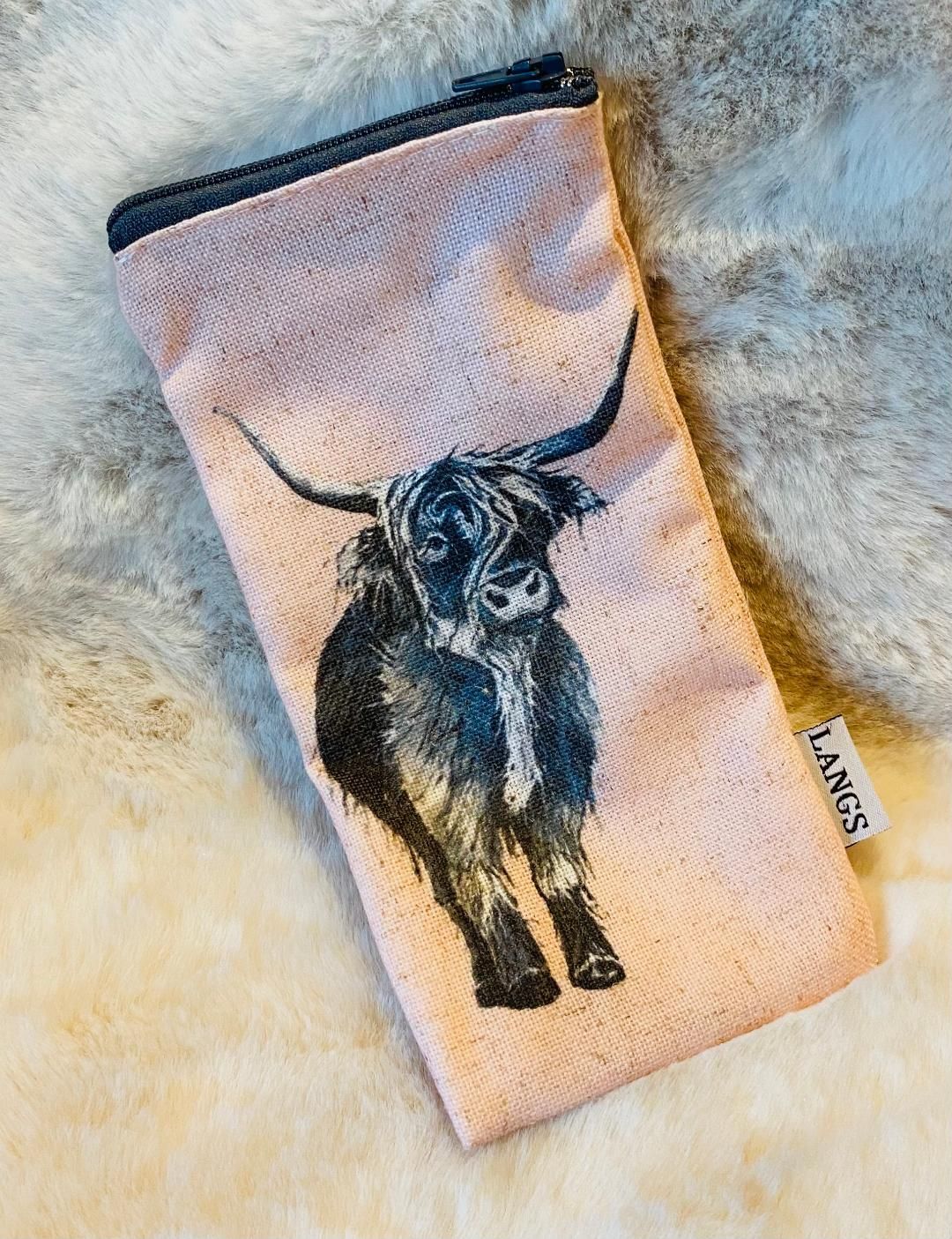 'Highland Cow' Glasses Case (B)