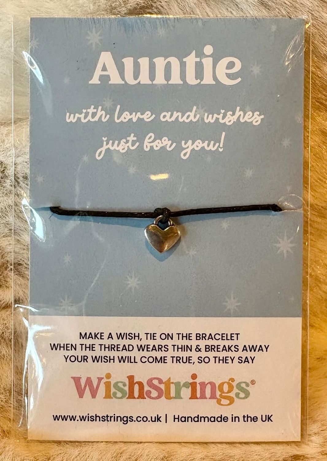 'Auntie' Wish String Bracelet