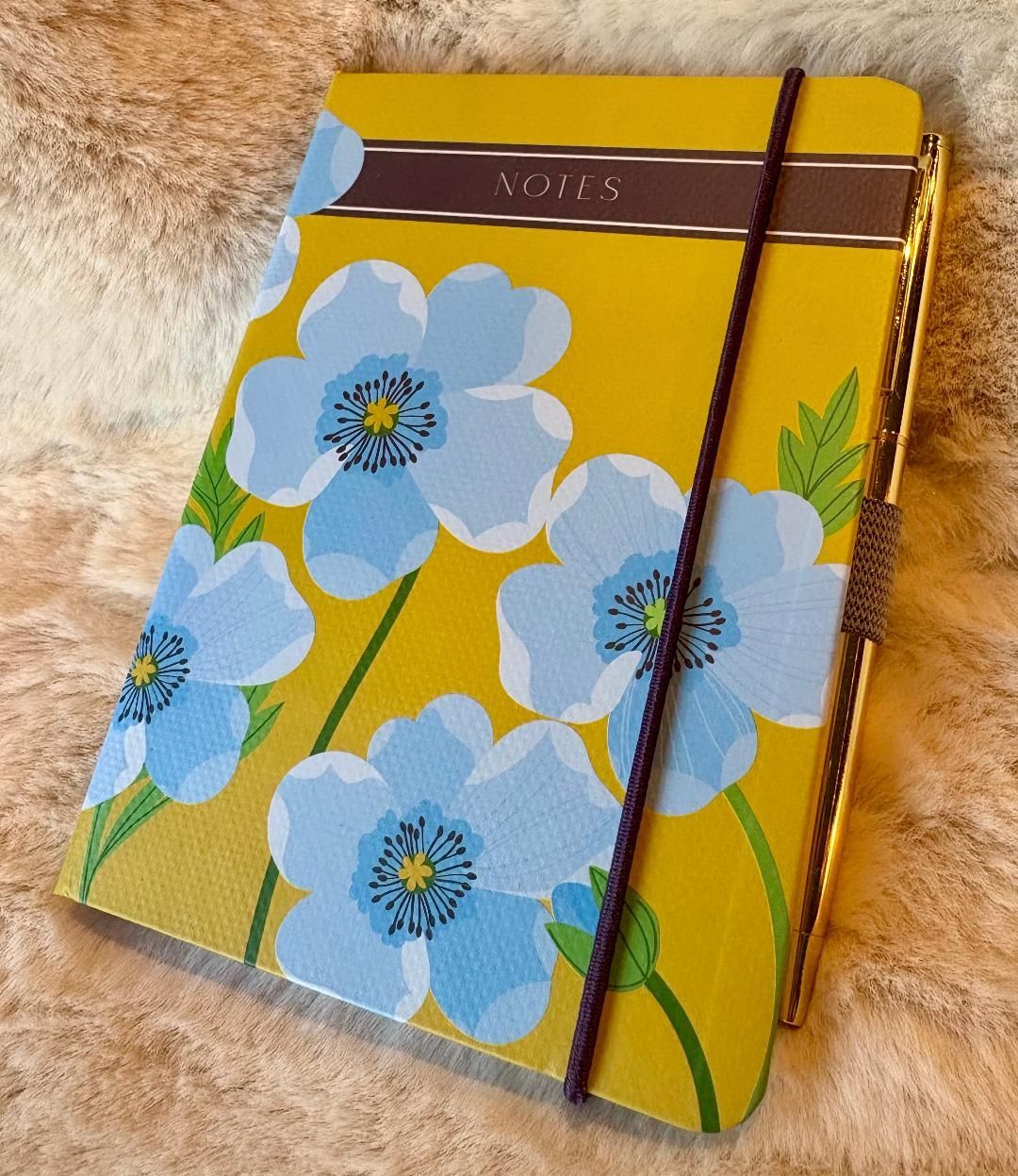 A6 'Blue Poppy' Notebook & Pen