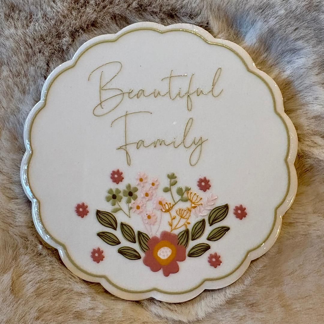 'Beautiful Family' Coaster