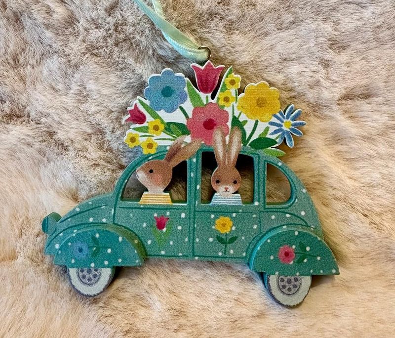 'Blue Car' Hanging Decoration