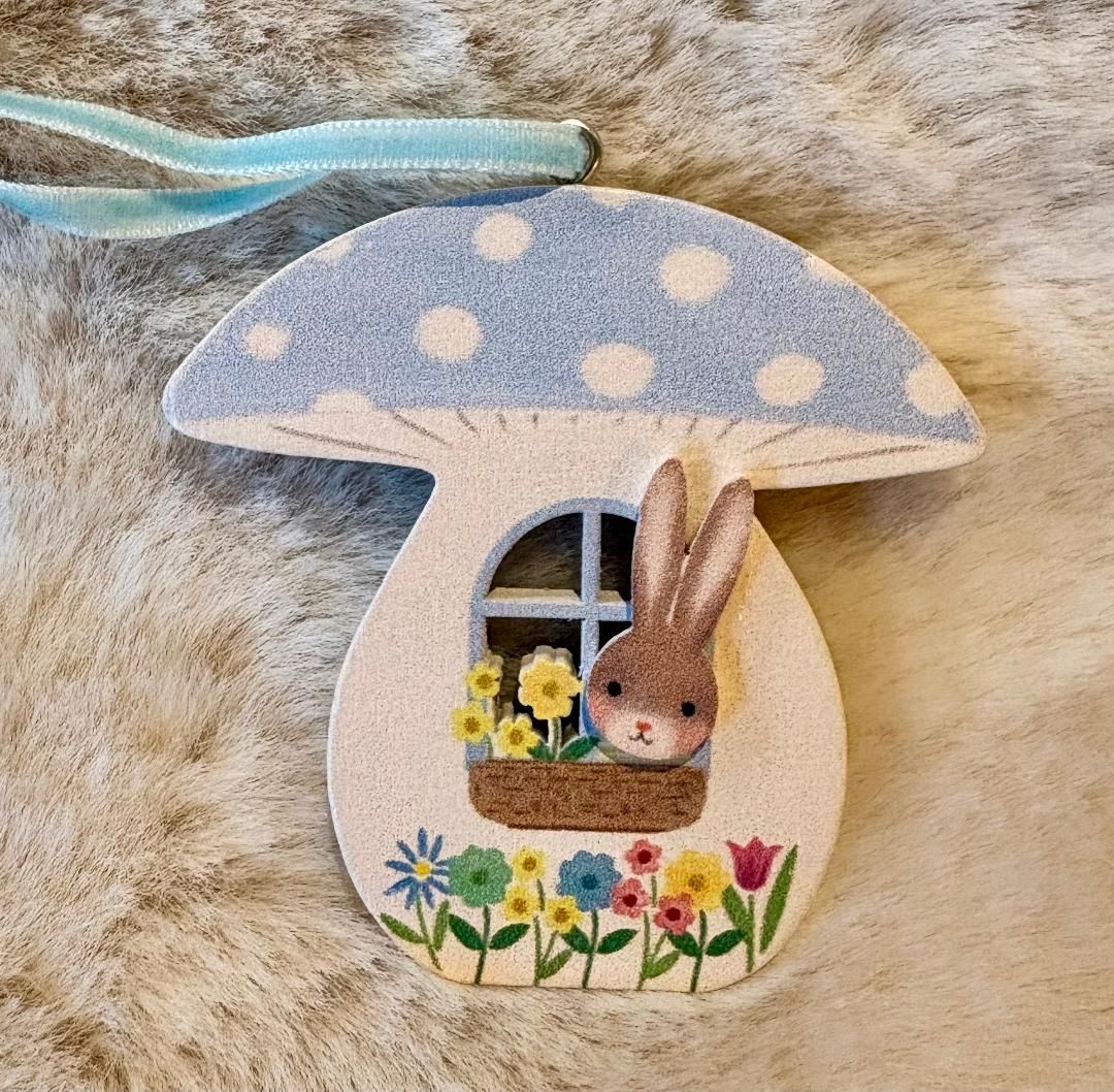 'Blue Toadstool' Hanging Decoration