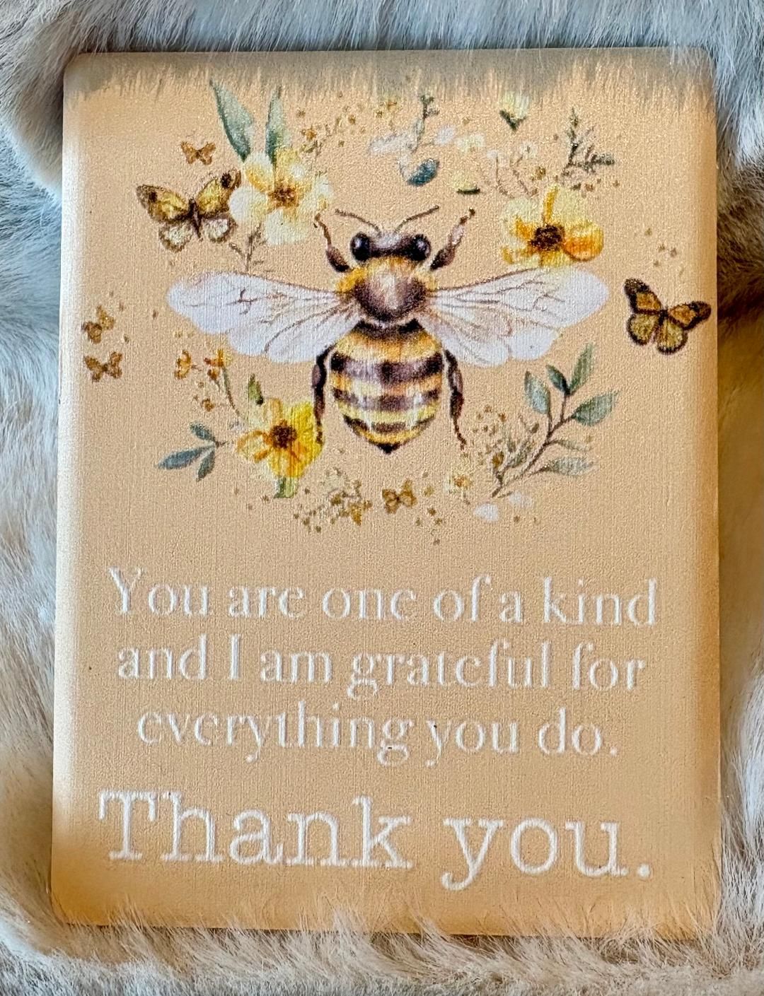 'Thank You/Bee' Ceramic Magnet