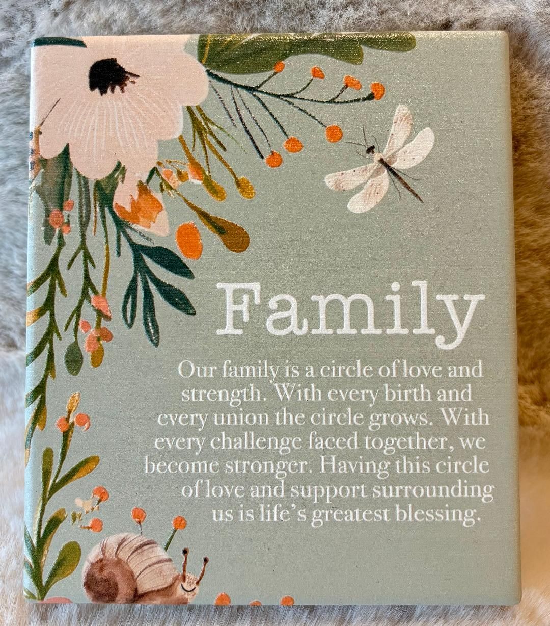 'Family' Ceramic Plaque