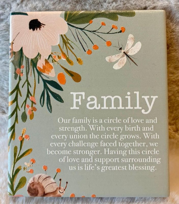 'Family' Ceramic Plaque