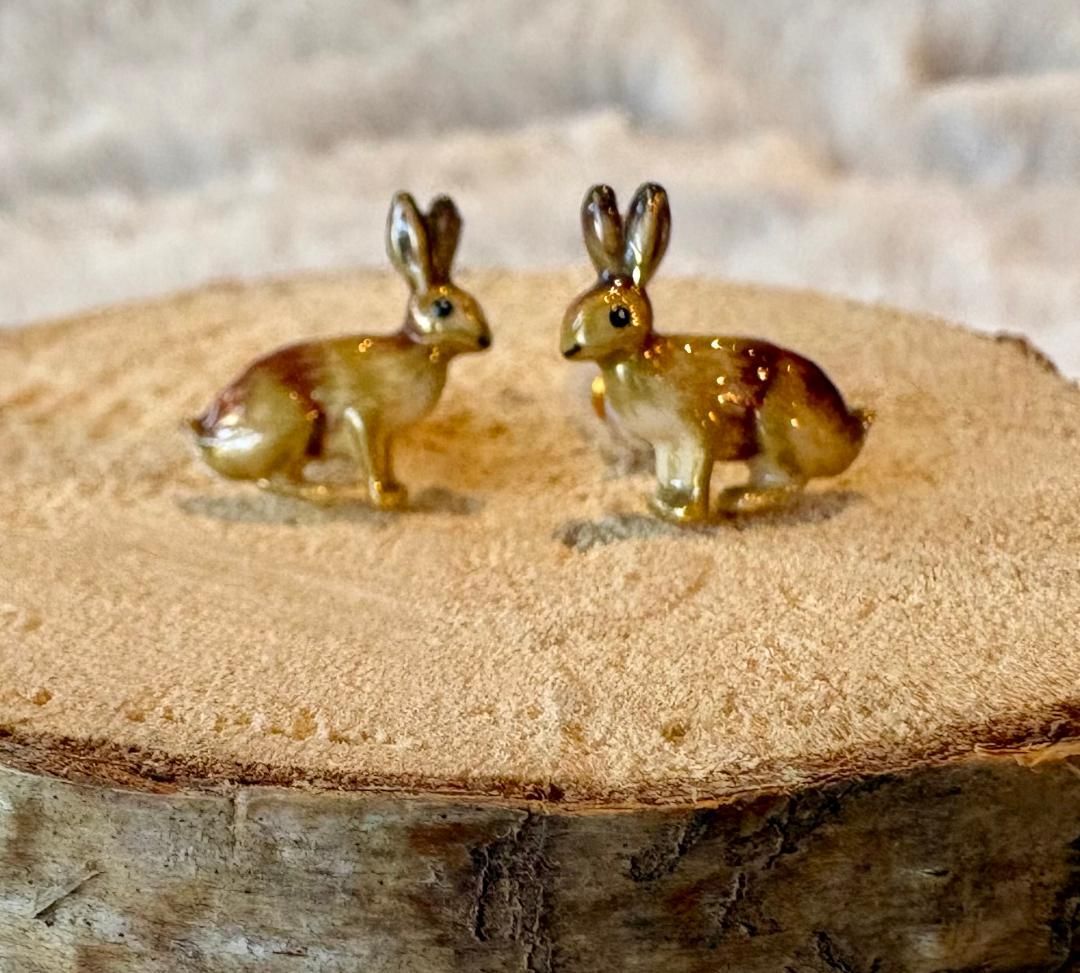 'Bunny' Enamelled Earrings