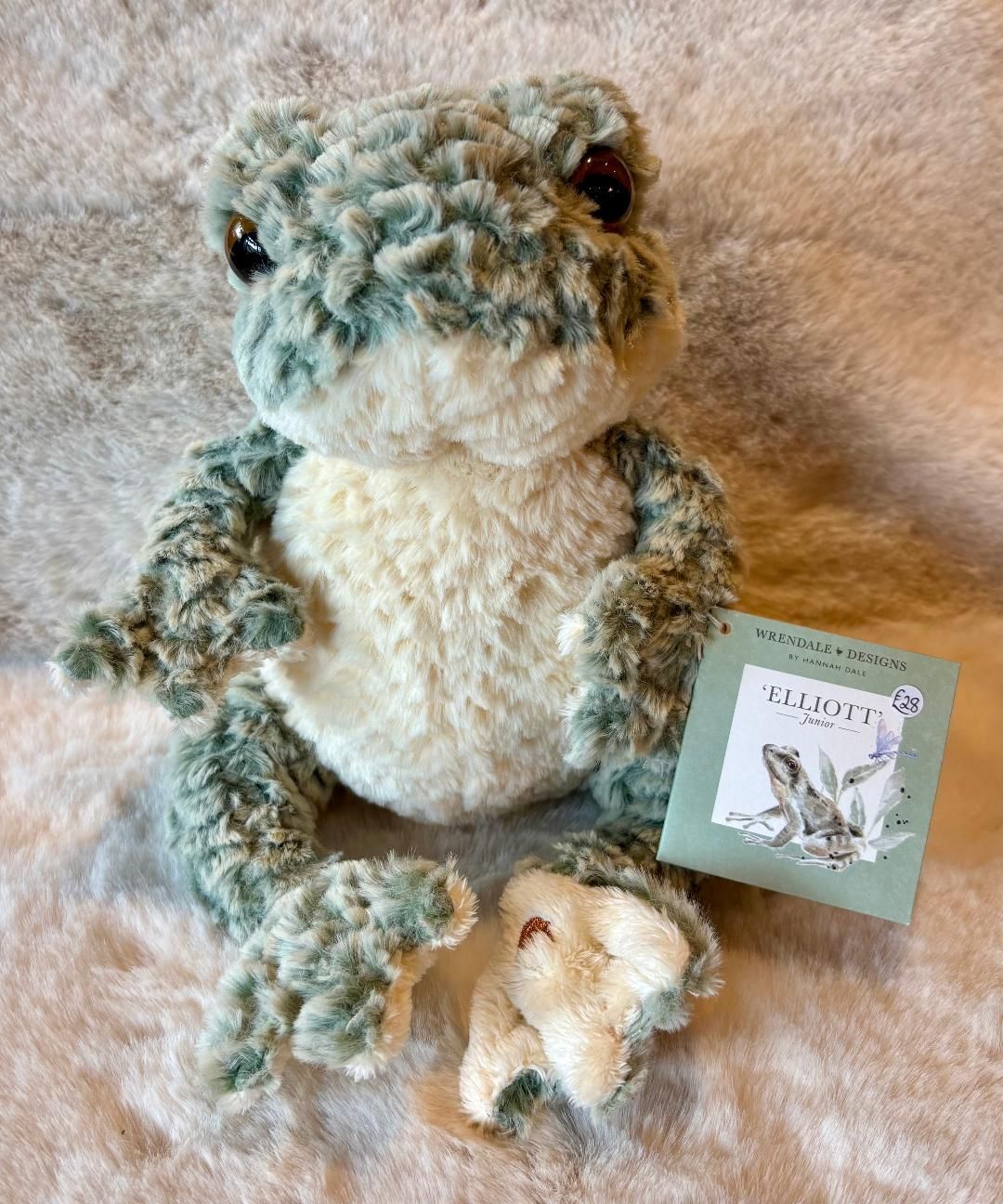 Wrendale 'Elliott Frog - Junior' Plush Collectible