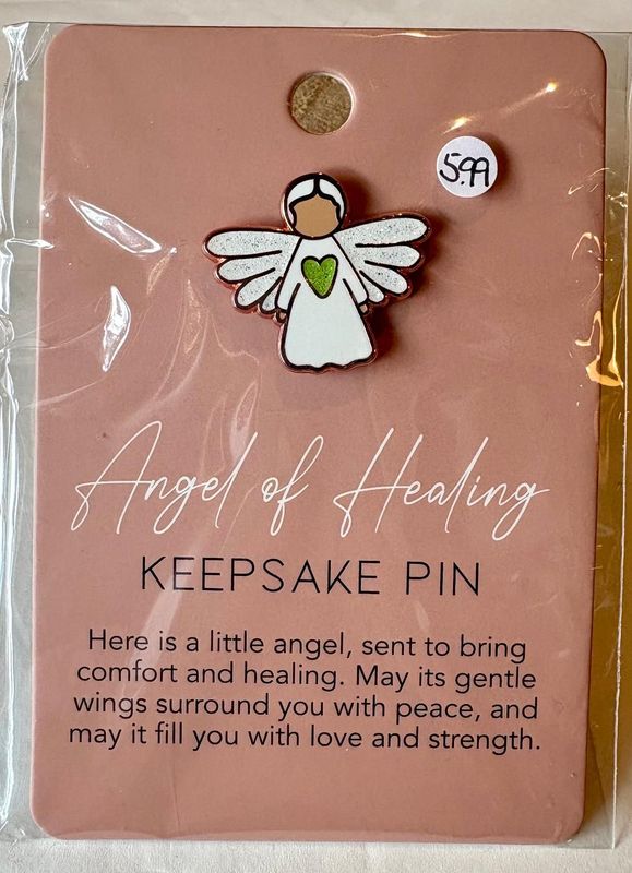 'Angel Of Healing' Keepsake Pin Badge