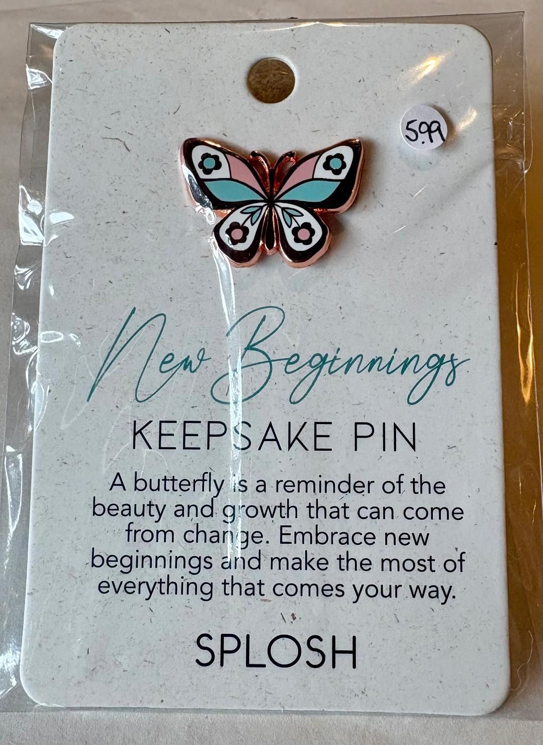 'New Beginnings' Keepsake Pin Badge