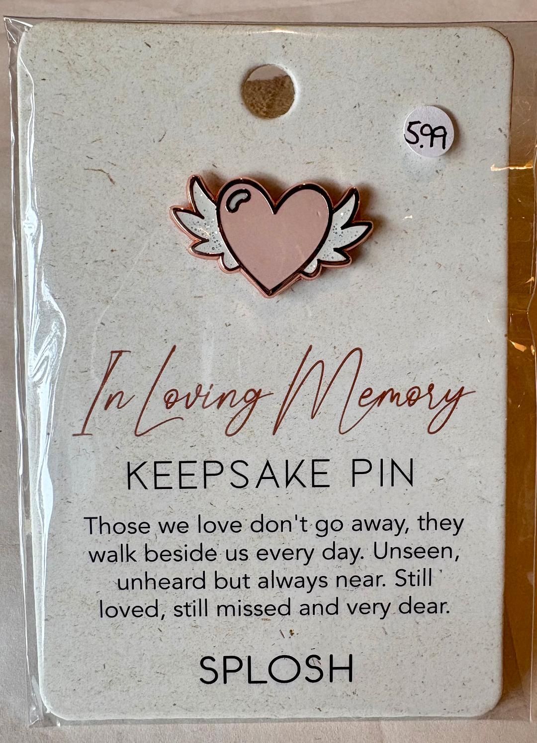 'In Loving Memory' Keepsake Pin Badge