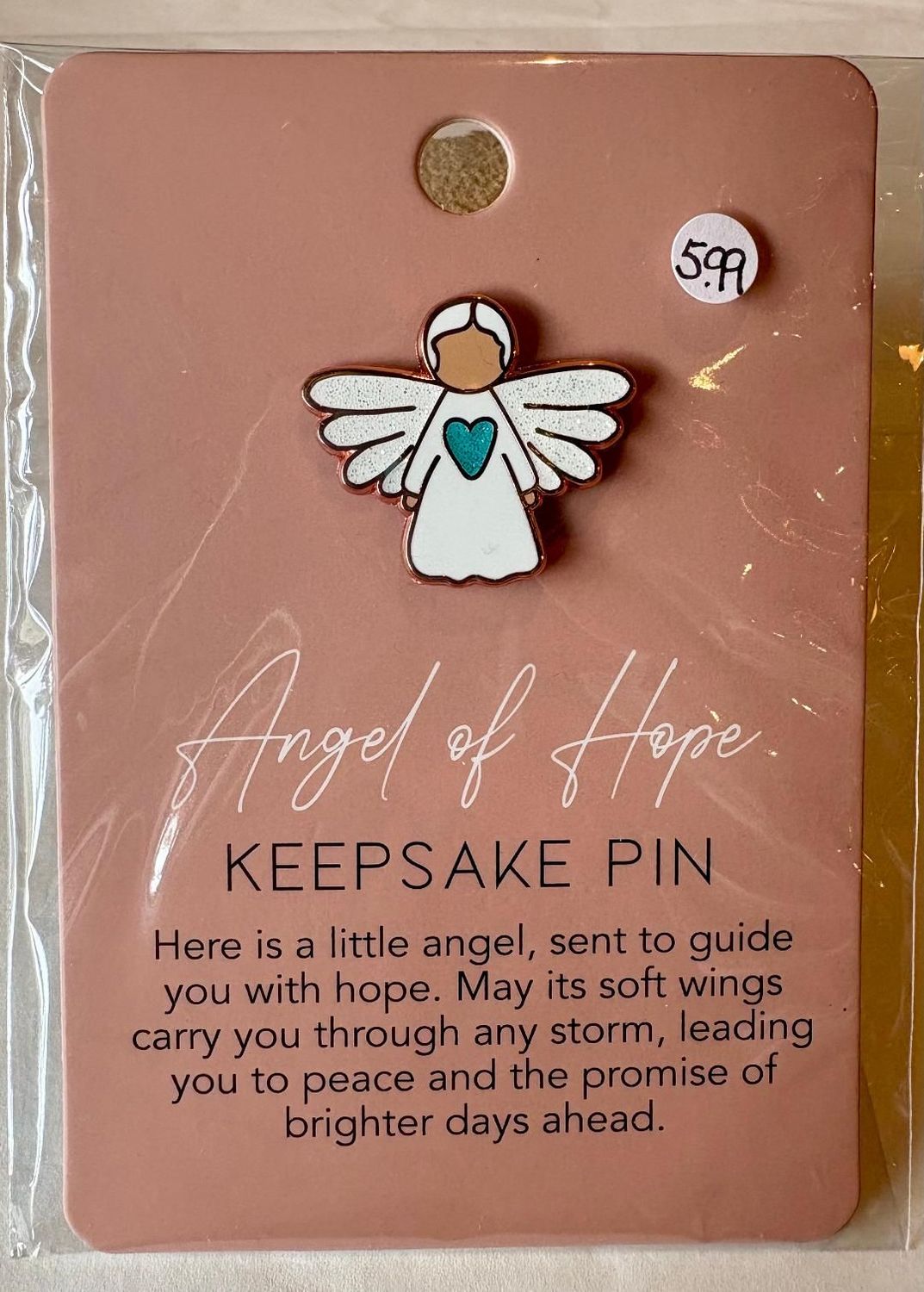 'Angel Of Hope' Keepsake Pin Badge