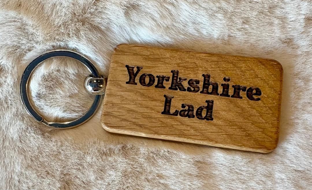 'Yorkshire Lad' Oak Keyring