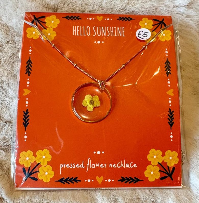 'Sunshine' Pressed Flower Necklace