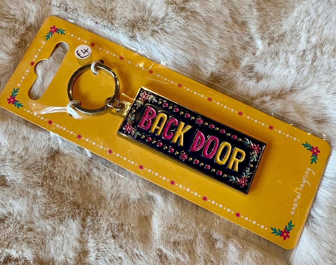 'Back Door' Enamel Keyring