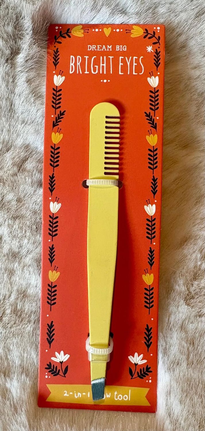 Yellow '2 in 1 Brow Tool'