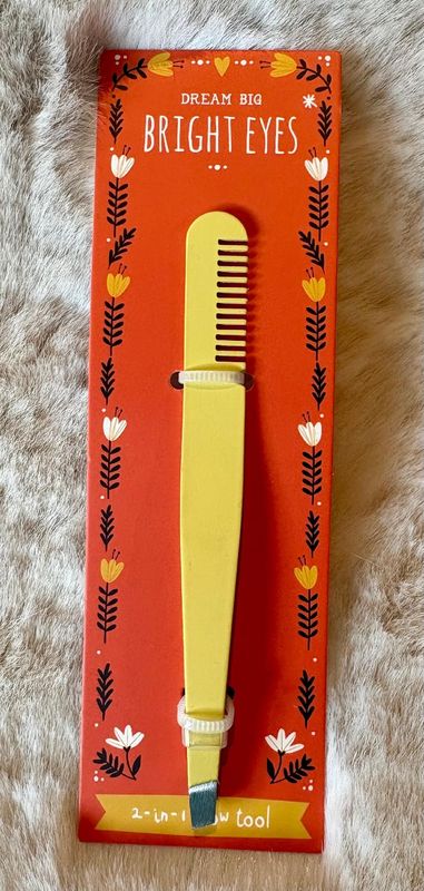 Yellow '2 in 1 Brow Tool'