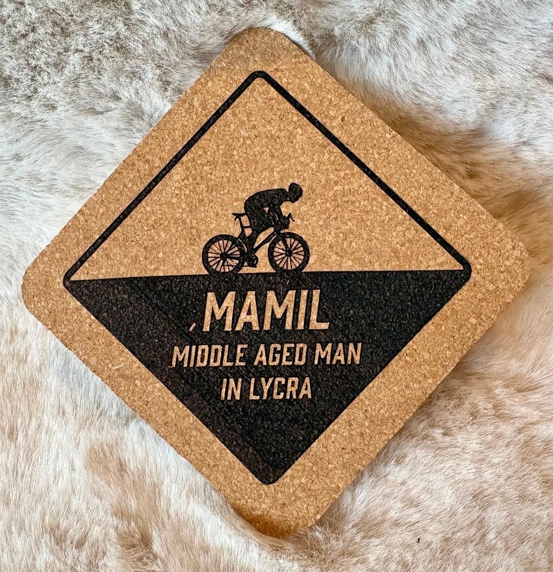 'MAMIL' Cork Coaster