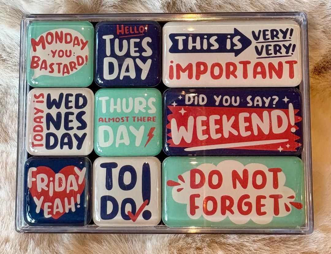 'Week Day' Box/9 Magnets