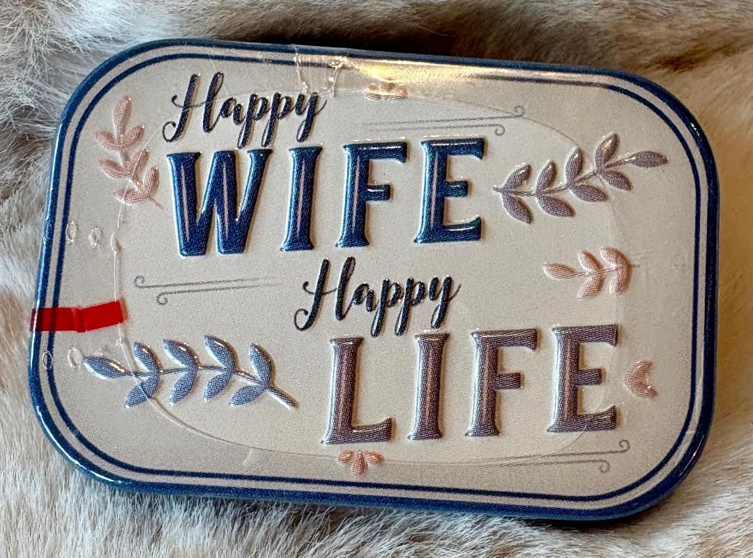 'Happy Wife/Happy Life' Mints Tin