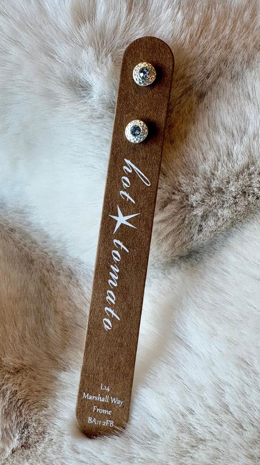 'Blue Crystal' Stud Earrings