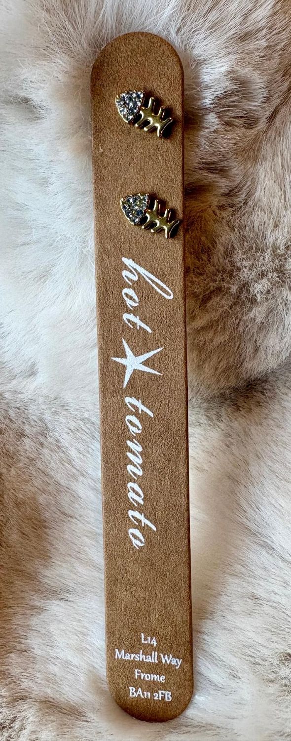 'Crystal Fish' Stud Earrings