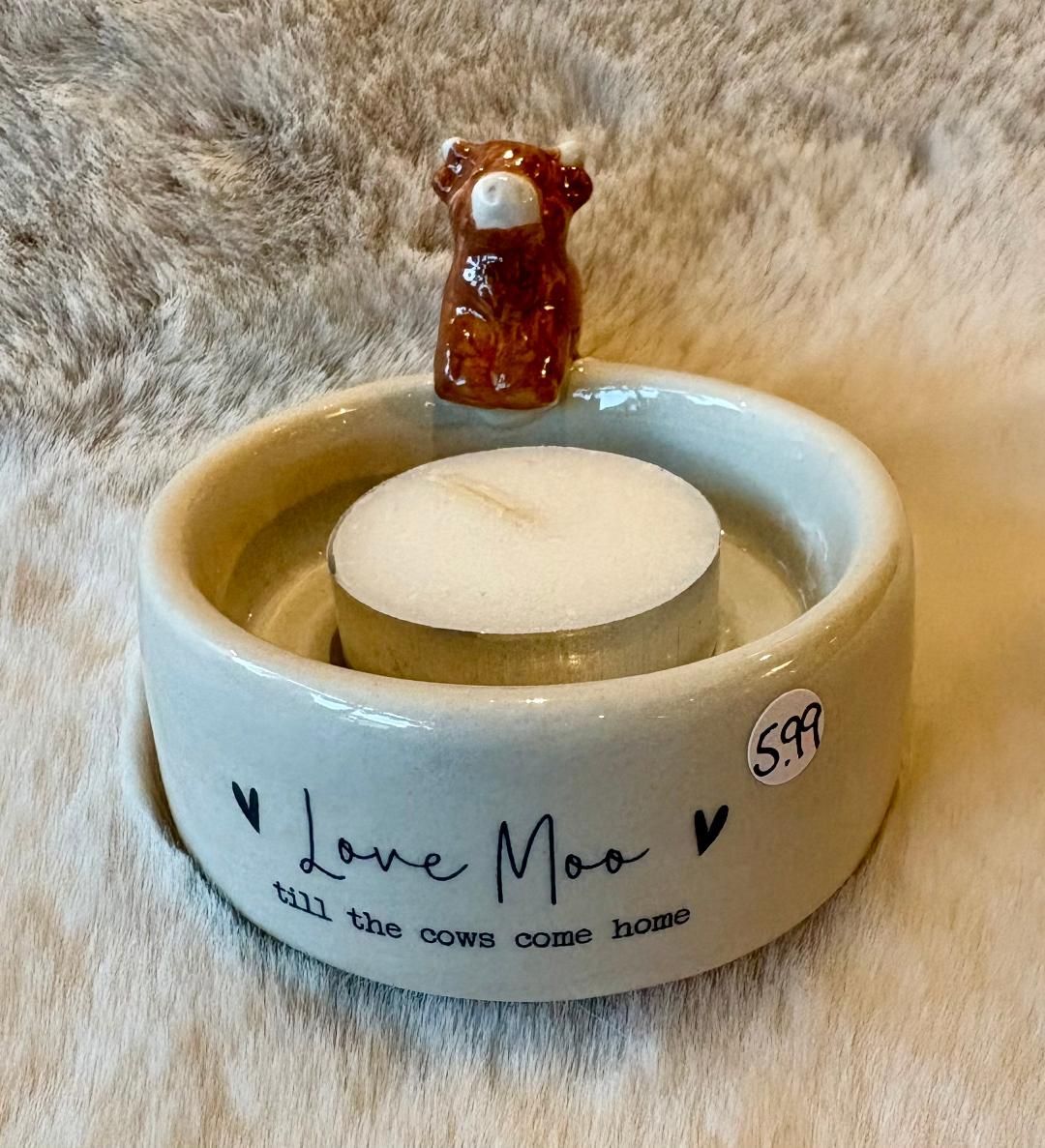 'Highland Cow' T.Light Holder