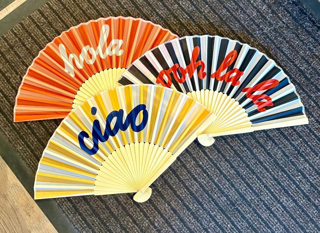 'Hola' Wooden Fan