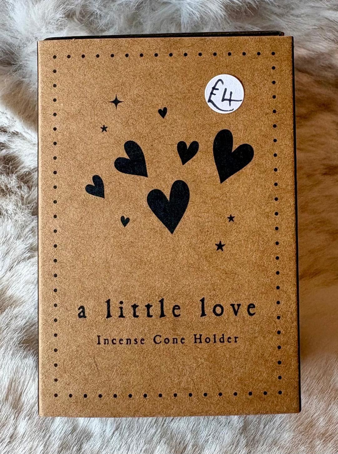 'Love Heart' Incense Cone Holder Kit