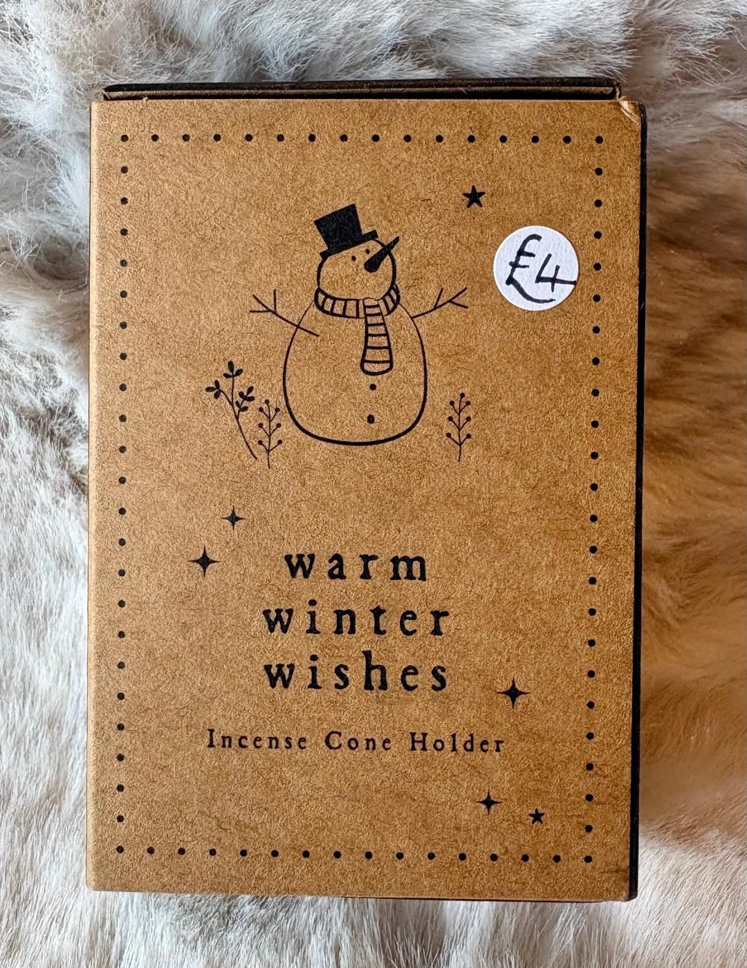 'Snowman' Incense Cone Holder Kit
