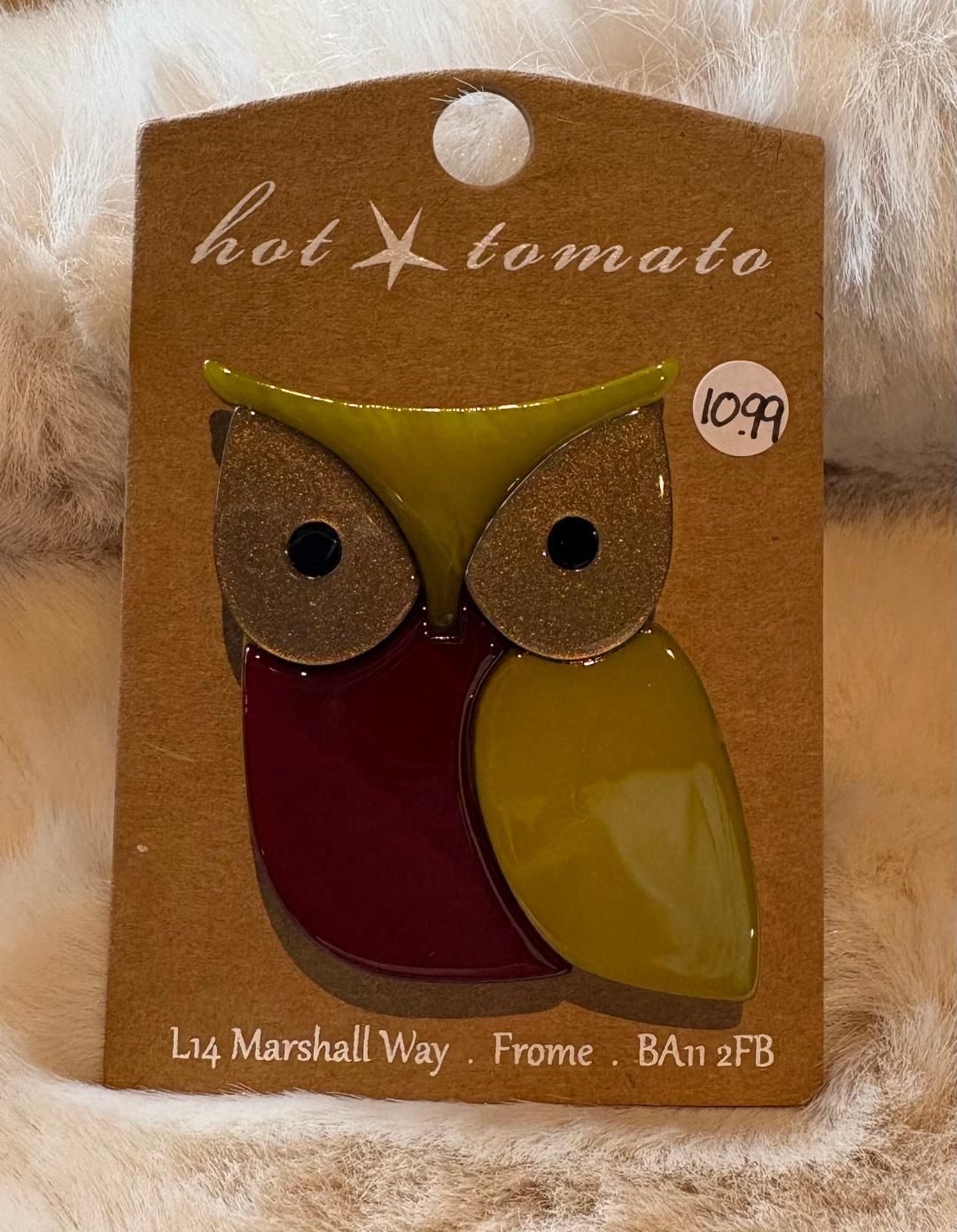 'Owl' Resin Brooch