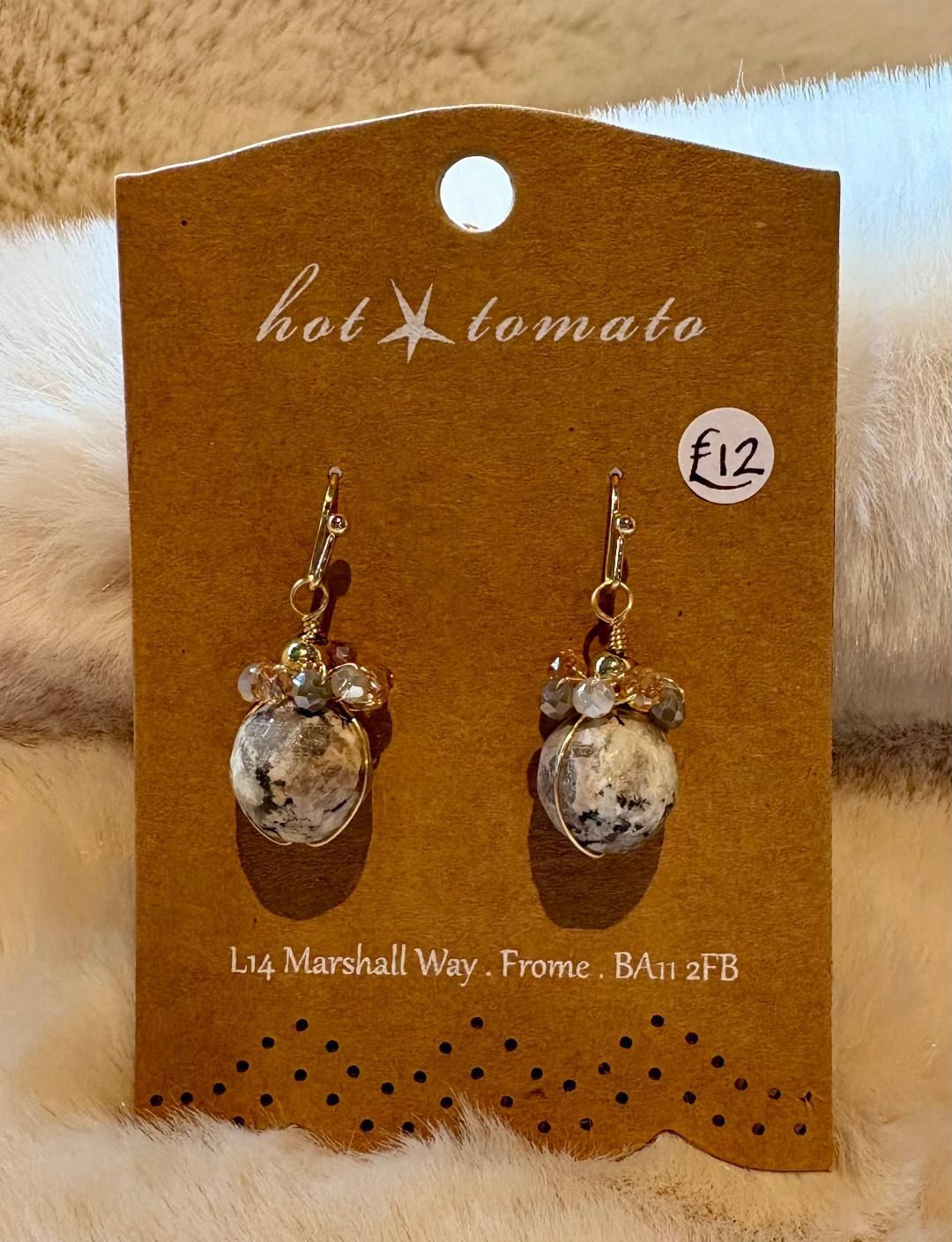 'Facetted Stone' Earrings