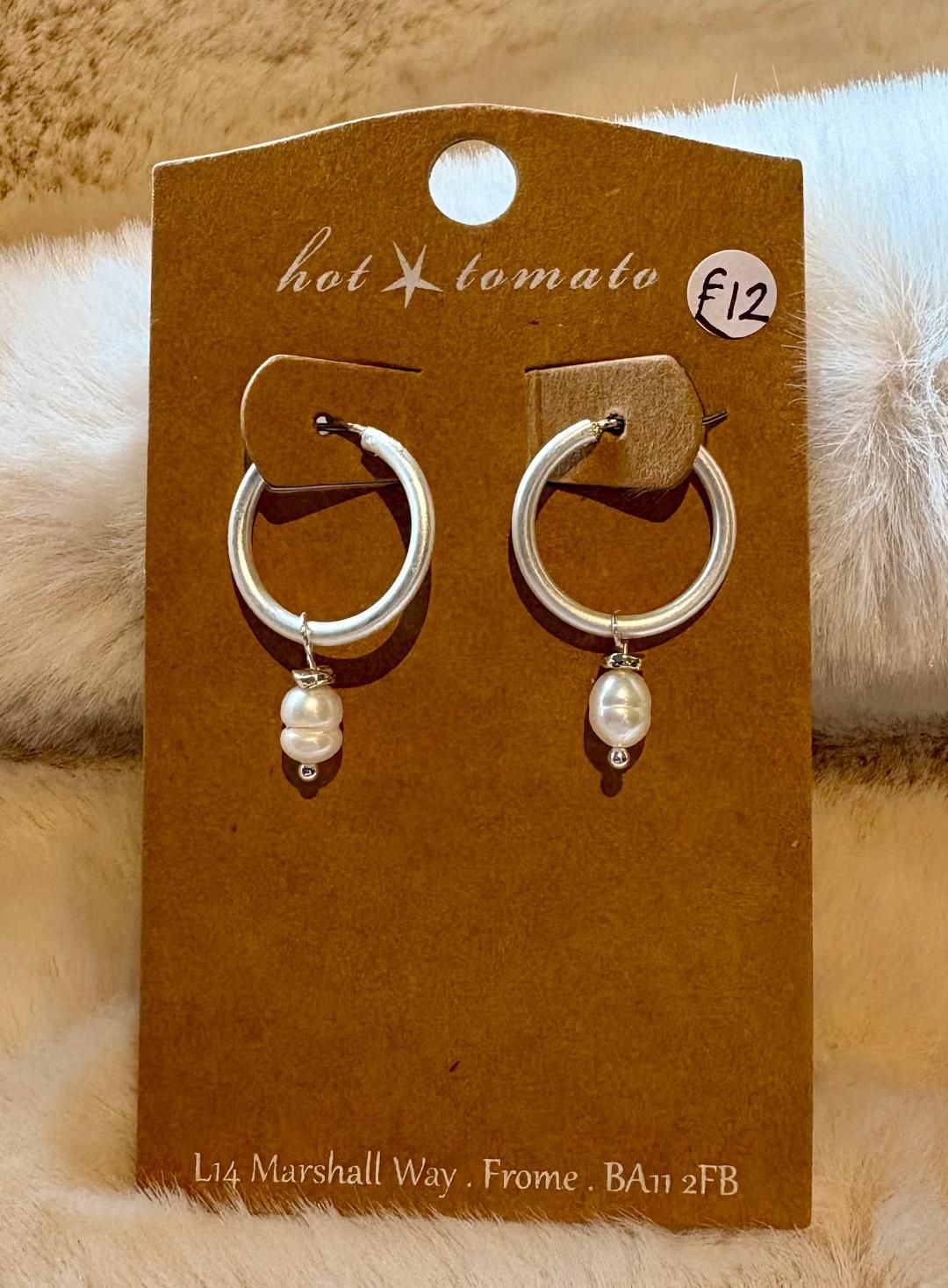 'Pearl Drop Hoop' Earrings