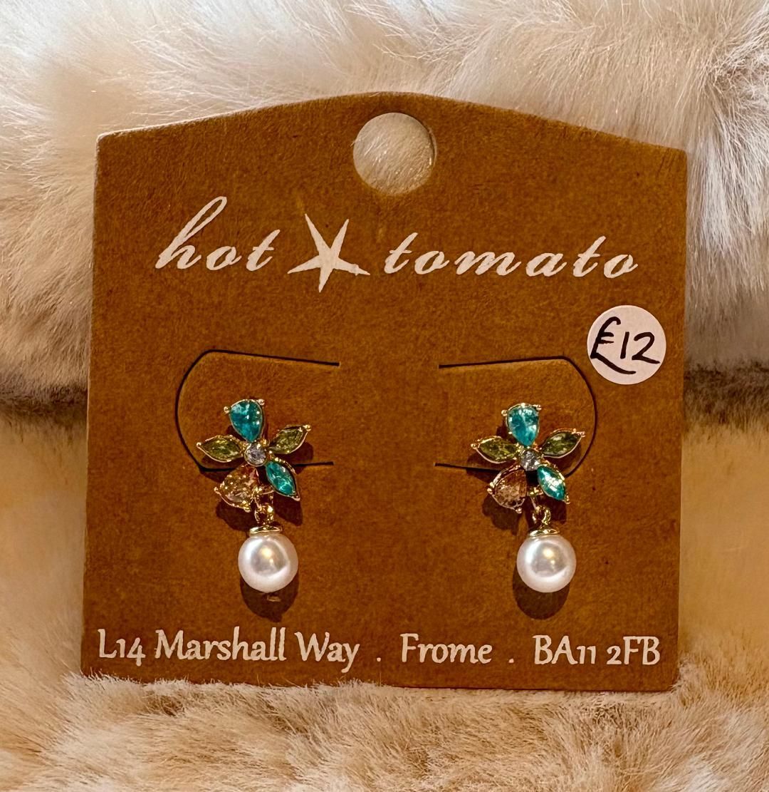 'Mini Crystal Flower' Stud Earrings