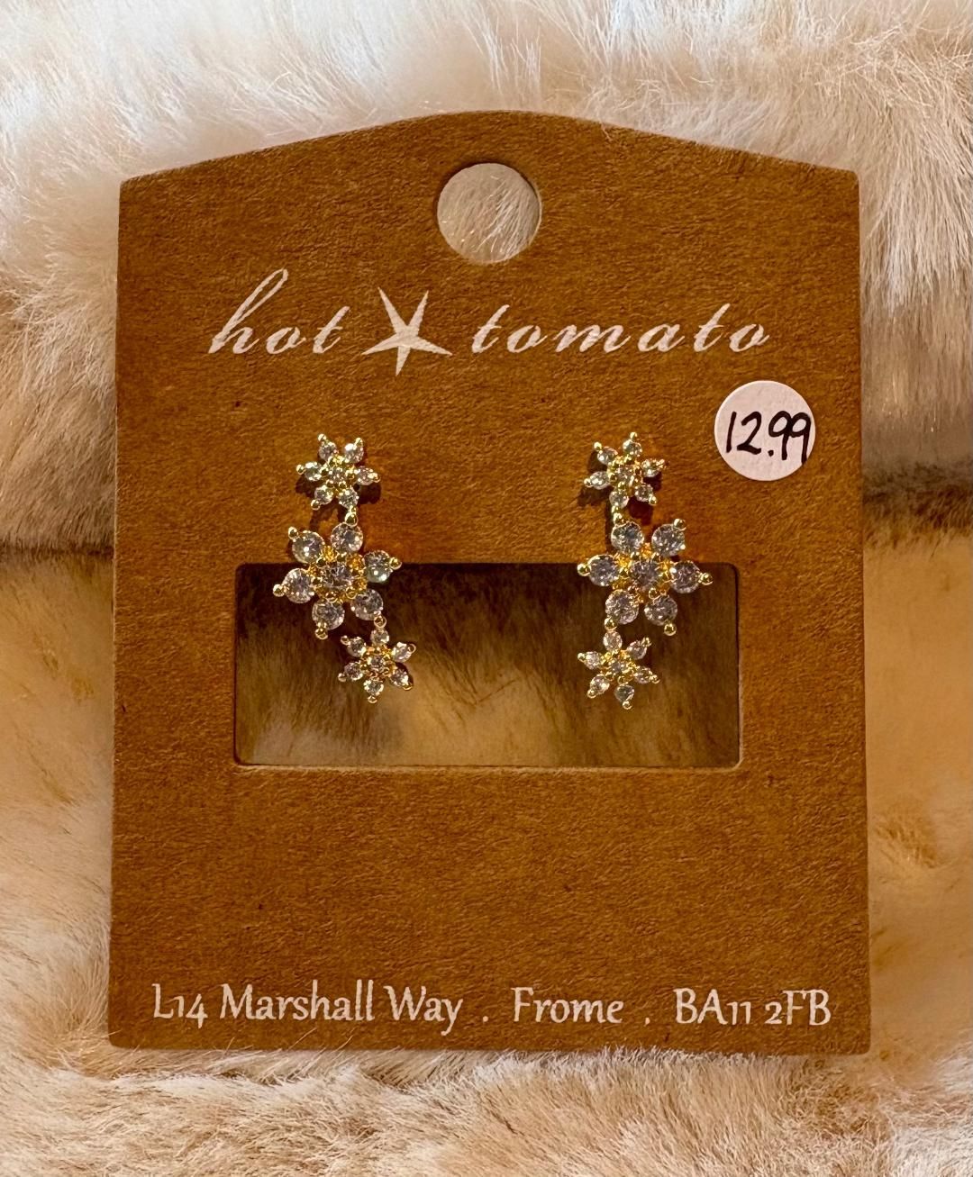 'Crystal Posy' Stud Earrings