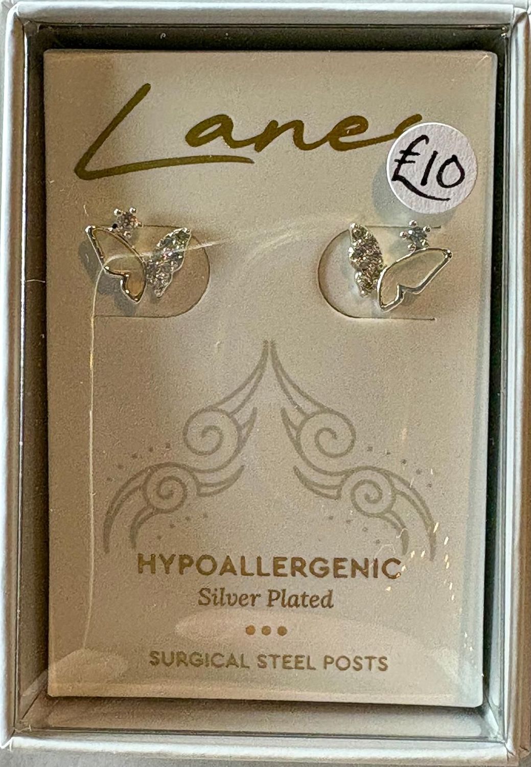 Silver 'Butterfly' Earrings