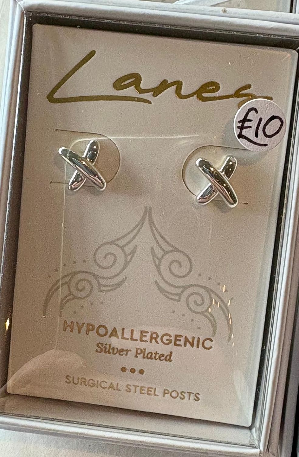 Silver 'Criss-Cross' Earrings