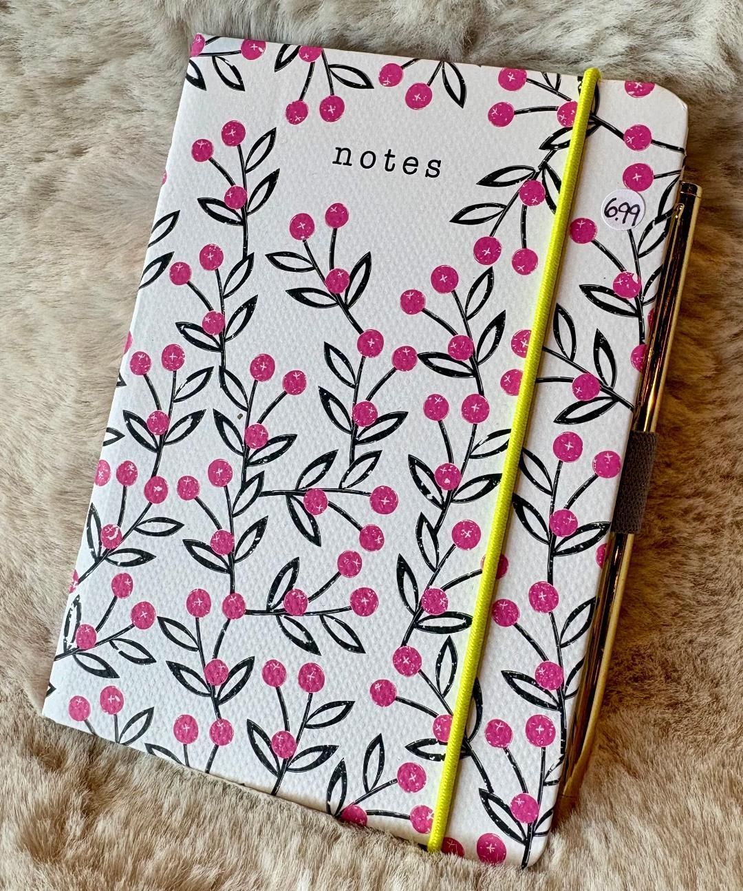 A6 'Pink Berries' Notebook & Pen Set