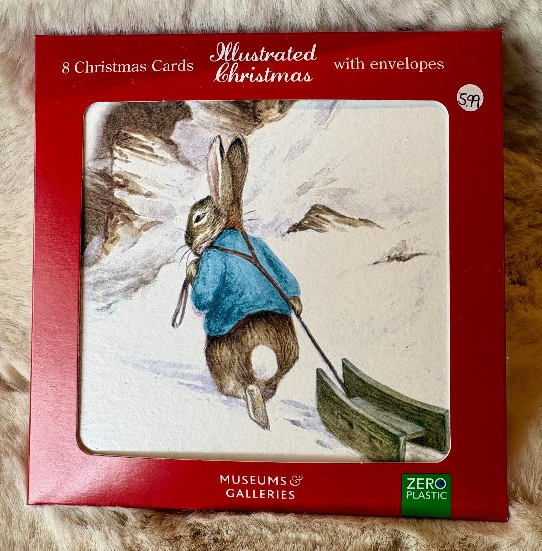 'Sledging/Snow' Pk8 Xmas Cards