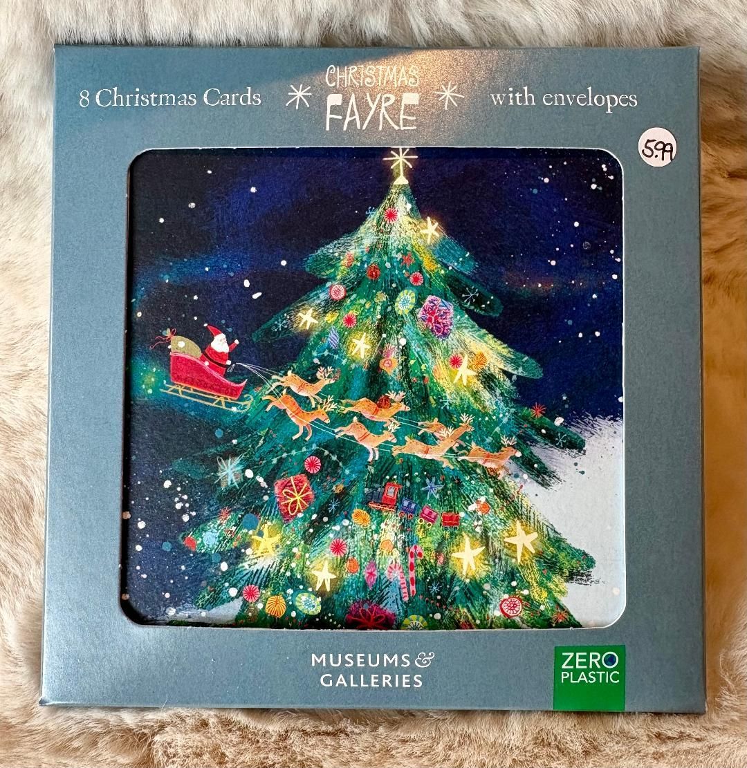 'Santa's Flight' Pk8 Xmas Cards