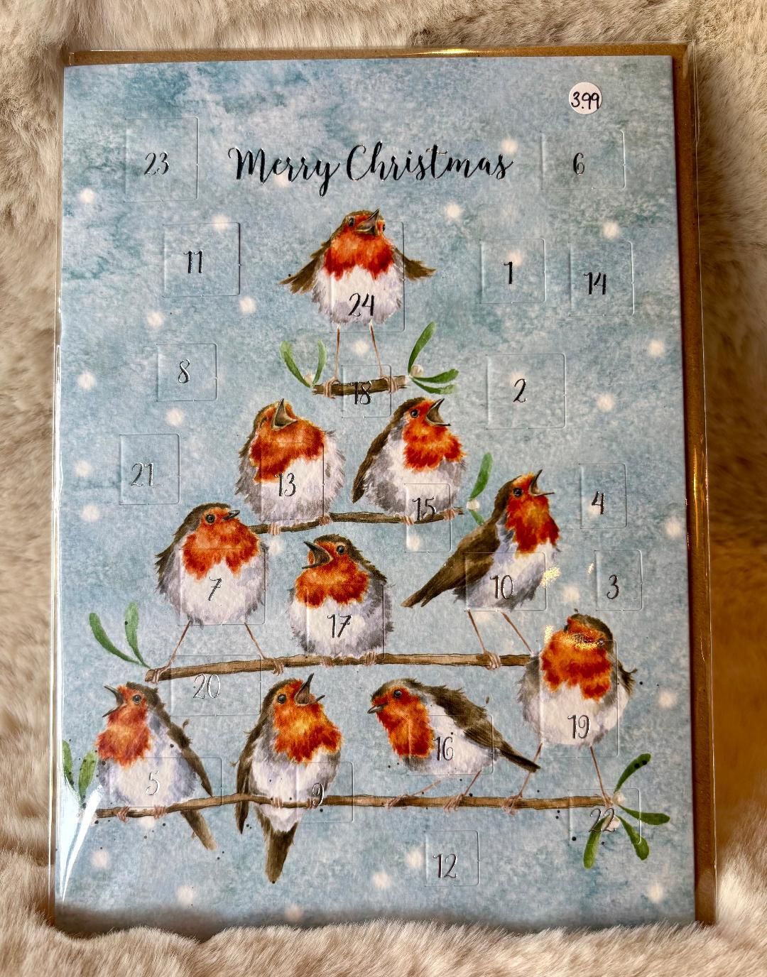 'Rockin Robins' Advent Calendar Card