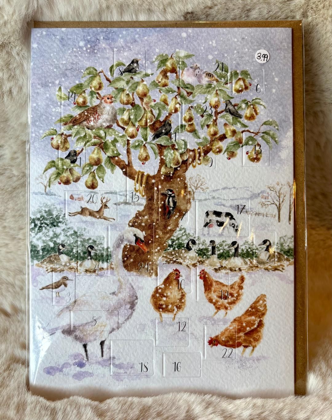 '12 Days Christmas' Advent Calendar Card