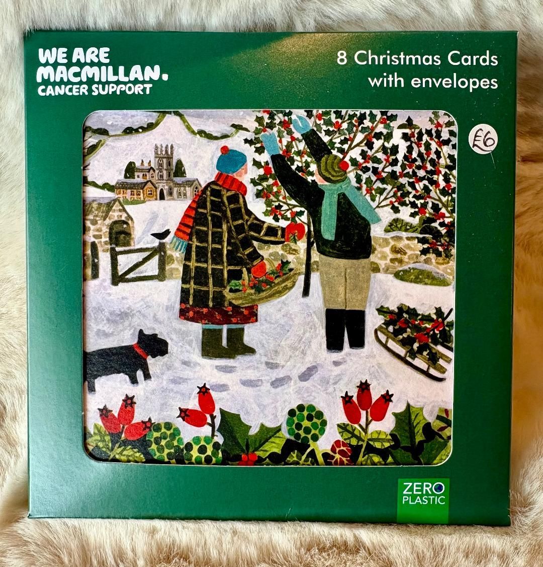 'Gathering/Holly' Pk8 Xmas Cards