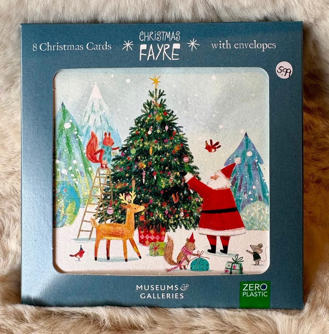 'Santa's Tree' Pk8 Xmas Cards