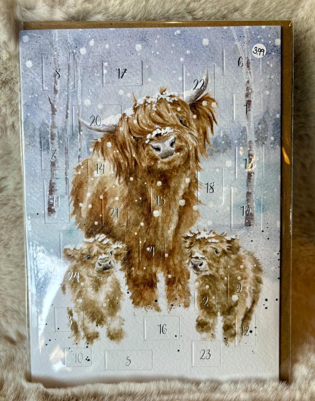 'Highland Christmas' Advent Calendar Card