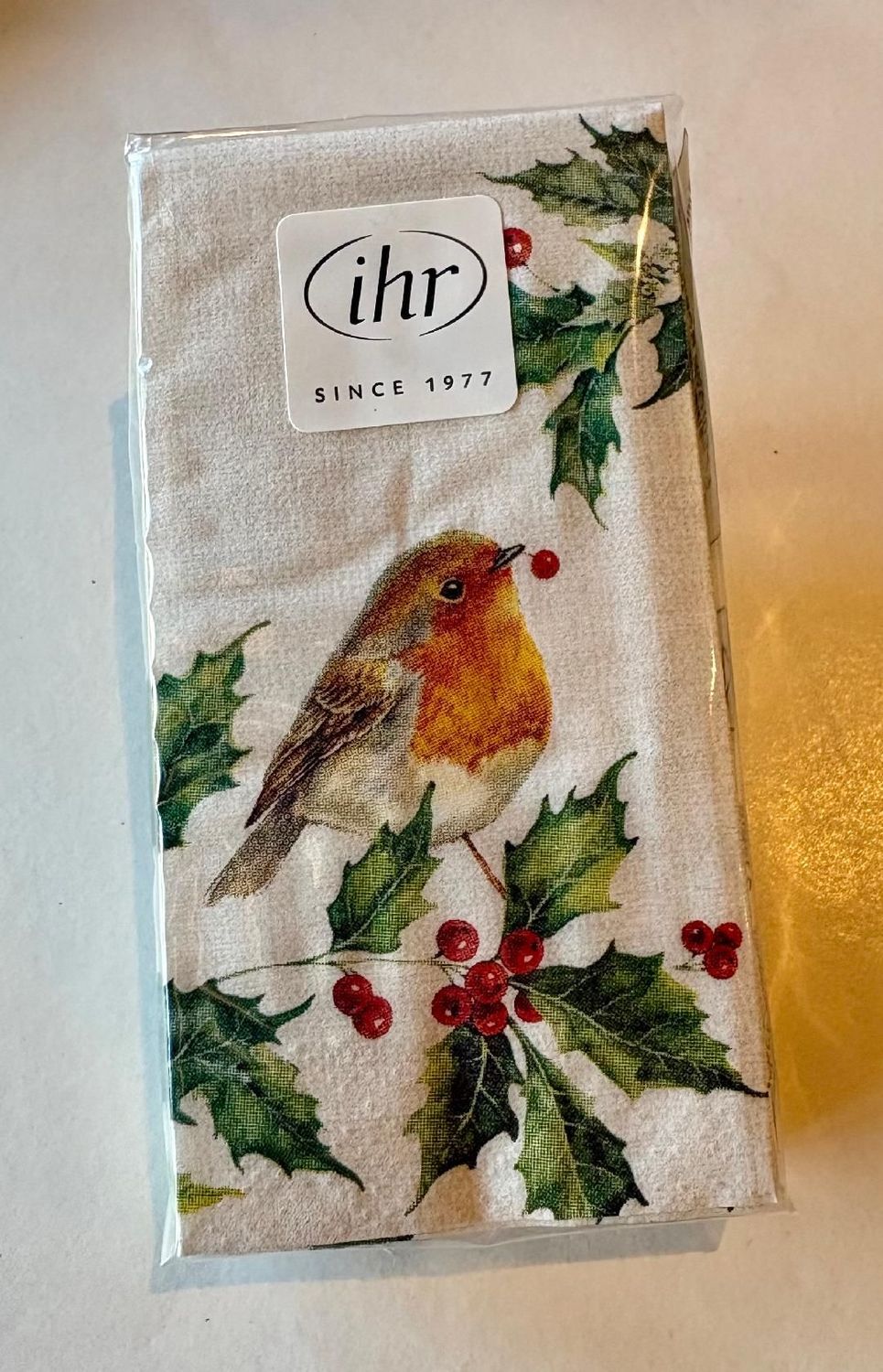 'Winter Robin' Pocket Tissues