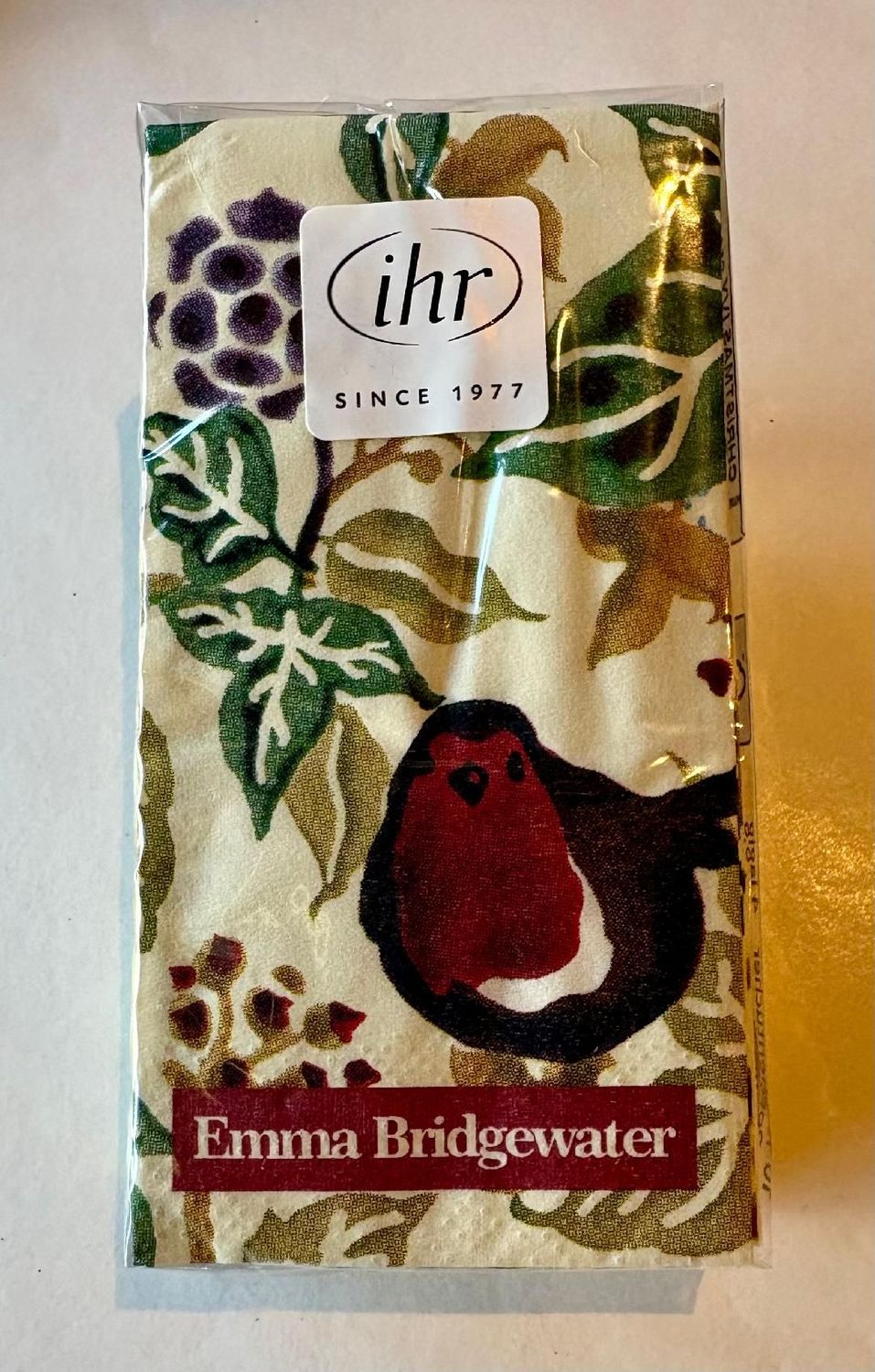 'Robin & Berries' Pocket Tissues