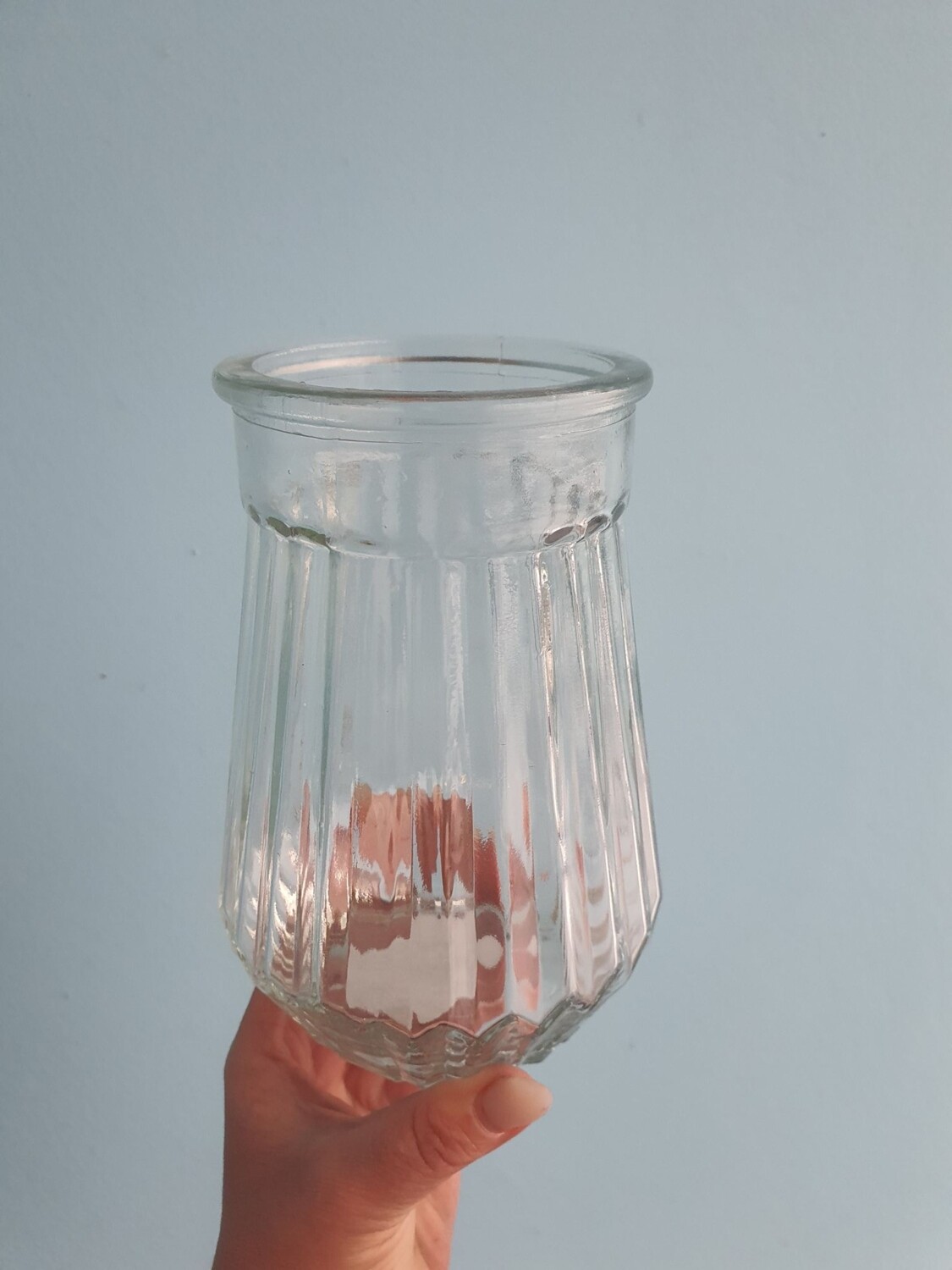 Vase Faceted glass D = 11.5, H = 16.5