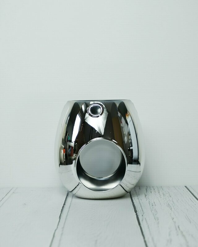 Wax Melt Burner Electroplated Silver